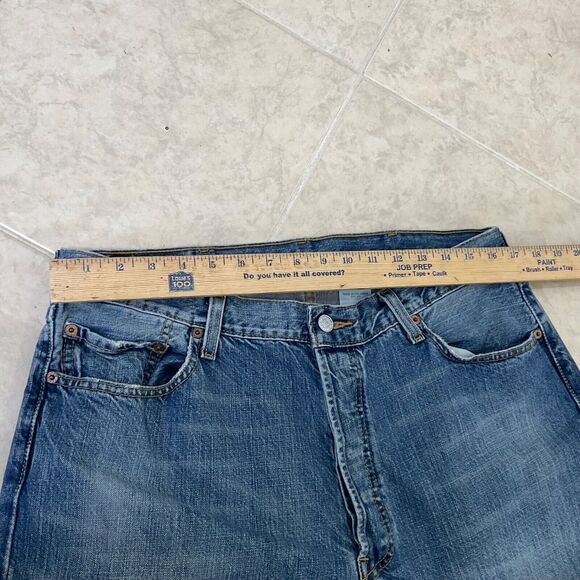 Levis 501 XX Jeans Mens 36x32 Blue Denim Pants Button Fly Distress Faded - Picture 11 of 13